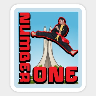 funny number one martial arts sports collection Sticker